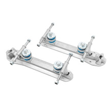 Roller Skate Basis Vierwiel Dubbele Rij Katrol Beugel Accessoires Remwiel Bodemplaat (40-41 Yard)
