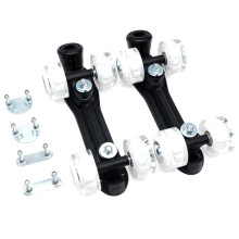 Vierwielige dubbele rij rolschaatsbeugelset, multifunctionele accessoires met lichtgevend wiel, S (31-34)