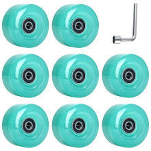8 stuks 58mmx32mm, 82A Outdoor/Indoor Quad Roller Skate Wielen, PU Wielen Vervangingen Dubbele Rij Skate Accessoires