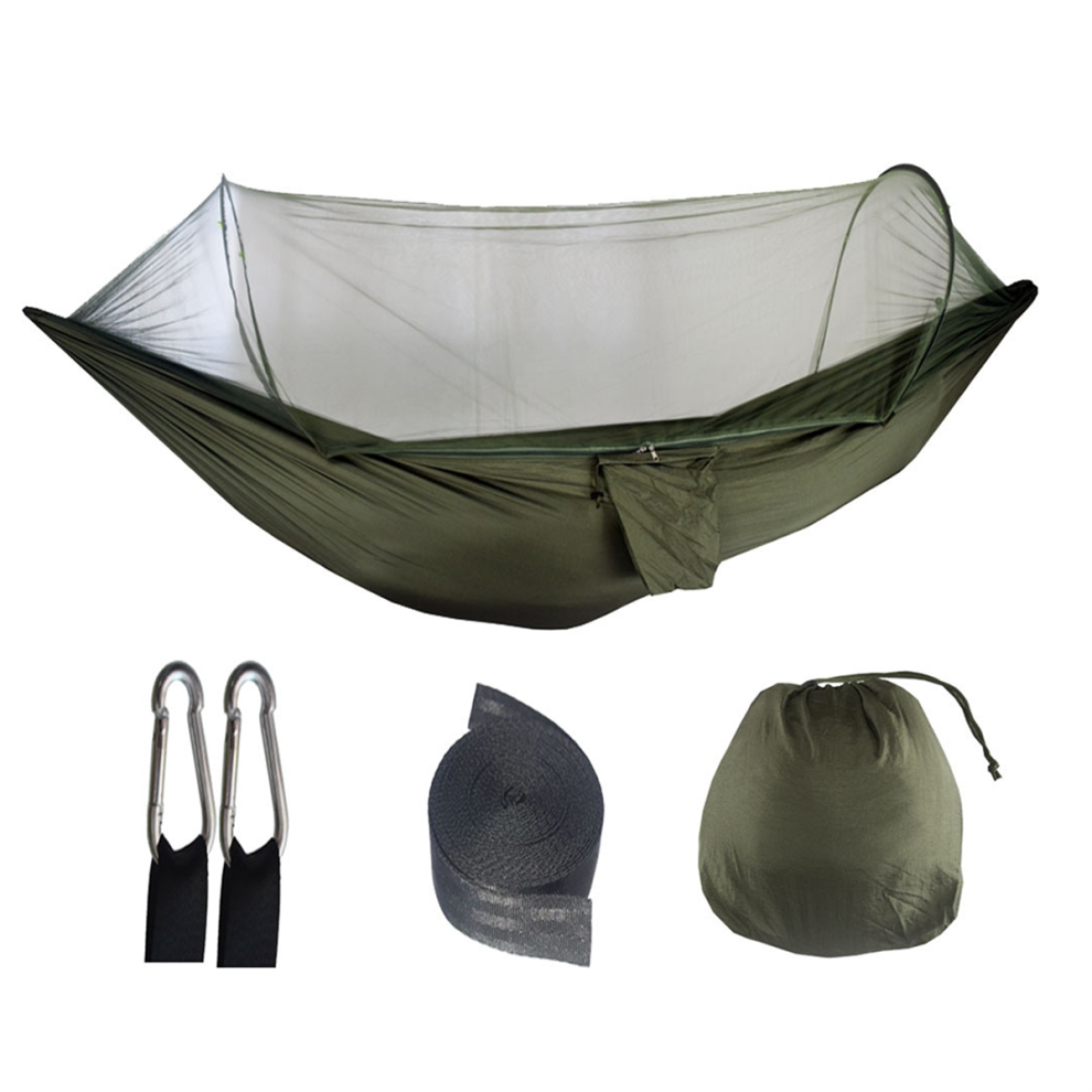 Hamac à ouverture rapide automatique avec moustiquaire et balançoire de camping en plein air, chaise à bascule en nylon anti-dérapante