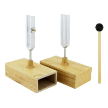 2-balená ladiaca ladička 440 Hz Vibration s rezonančným boxom pre zvukovú terapiu, jogu, meditáciu a relaxáciu