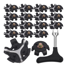 Lot de 30 crampons de rechange pour chaussures de golf avec clés – TPU souple, adhérence et stabilité sur le fairway