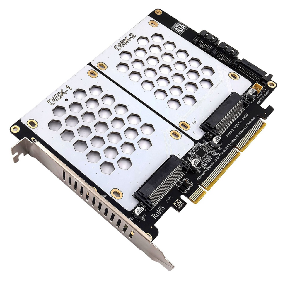 Llhappy-Ph46-2 Dual-Disk Sff8639 U.2 Nvme And Sata 2.5-Inch Hard Drive To Pcie4.0 Split Card 4851087615986