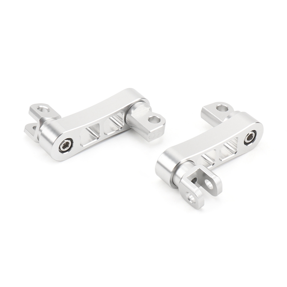 Llhappy-Motorcycle Accessories Passenger Foot Rest Footpegs Brackets For Sportster Dyna Softail Touring(Silver) Silver 4851087629136