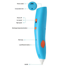 Kit 3D pour enfants, facile à utiliser, kit d'activités artistiques d'apprentissage à domicile, stylo d'impression à basse température. Orange