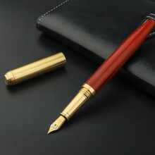 (Sandalwood) Copper fountain pen, suitable for writing calligraphy, classic design metal pen