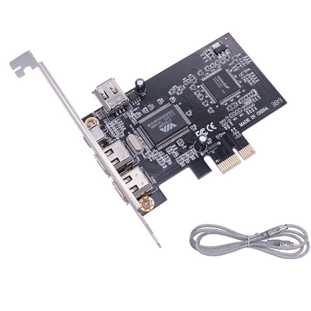Llhappy-Pci-E To 1394A Card, 1.0 X1 Ieee 4-Port Firewire Support 1440X1080 Resolution,With 0.8M Cable 4851281199831