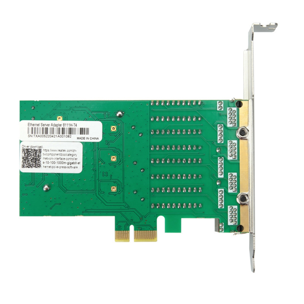 Llhappy-4 Port Network Card Pci Express X1 To Rj45 Rtl8111h Chip 10/100/1000Mbps Gigabit Ethernet Lan For Pc Desktop 4851087638329