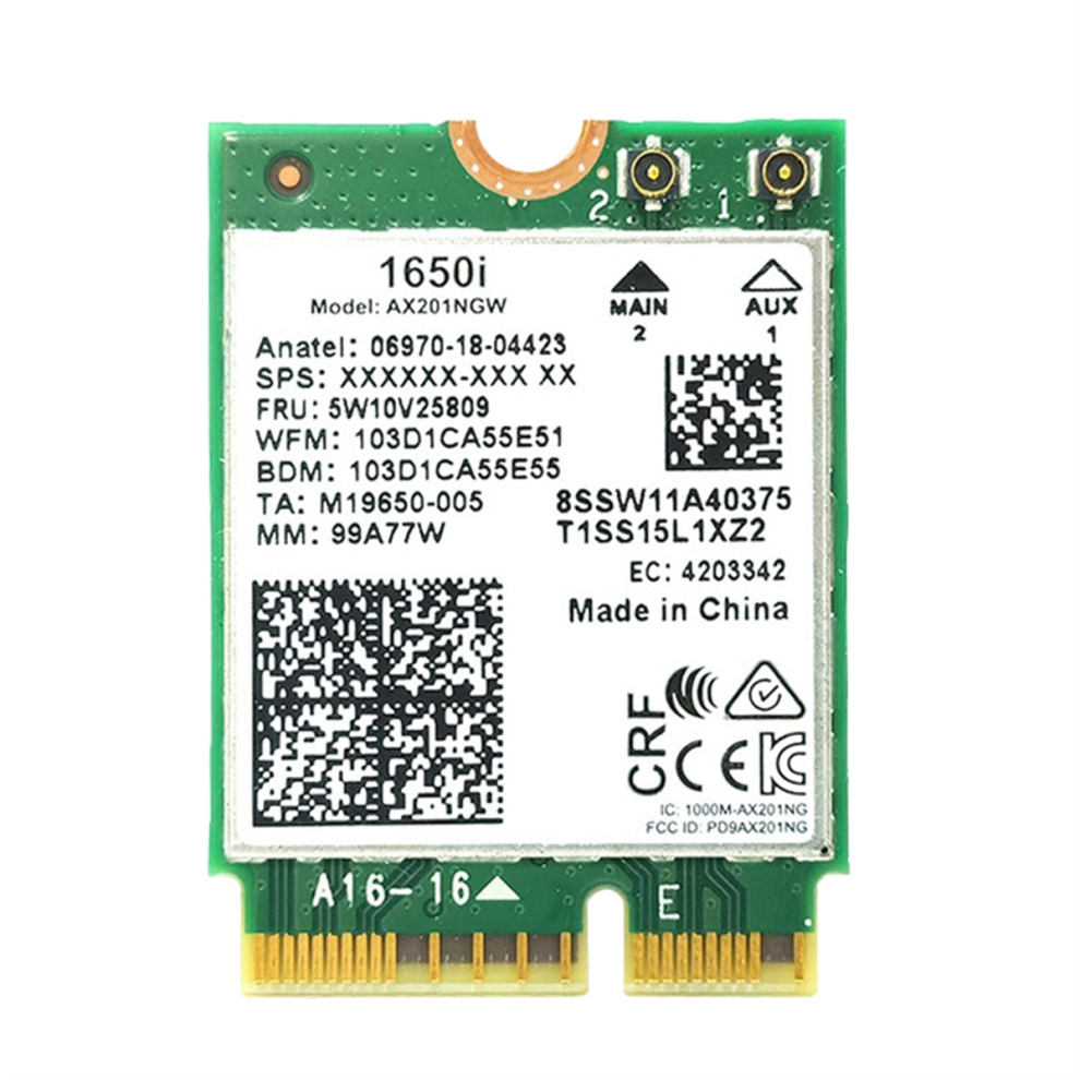 Llhappy-1650I Ax201ngw Wifi Card 3000Mbps Wifi6 2.4G/5G Dual-Band Cnvio2 Bluetooth 5.1 Wireless Adapter For Win10/Win11 4851087631108