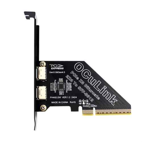 Carte Contrôleur Pcie X4 Vers Oculink Sff-8612 Pour Ssd Avec Cordon 1M