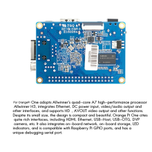 Pre vývojovú dosku OrangePi One Allwinner H3 1GB DDR3 Open Source programovací mikrokontrolér s rozhraním