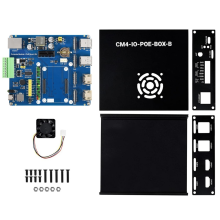 Pre výpočtový modul 4 PoE Mini-počítač (typ B) s kovovým krytom chladiaceho ventilátora CM4 IO Board US Plug