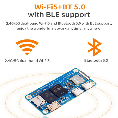 Zero 2W Development Board 4GB RAM DDR4 Mini PC Allwinner H618 WiFi Bluetooth 5.0 jeden počítač 2