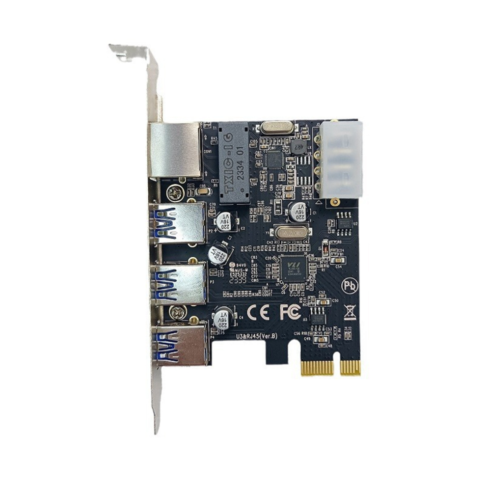Llhappy-Desktop Mainboard Module Pci-Eusb3.0+Gigabit Lan Expansion Card Using Rtl8153b Vli805 4851087633409