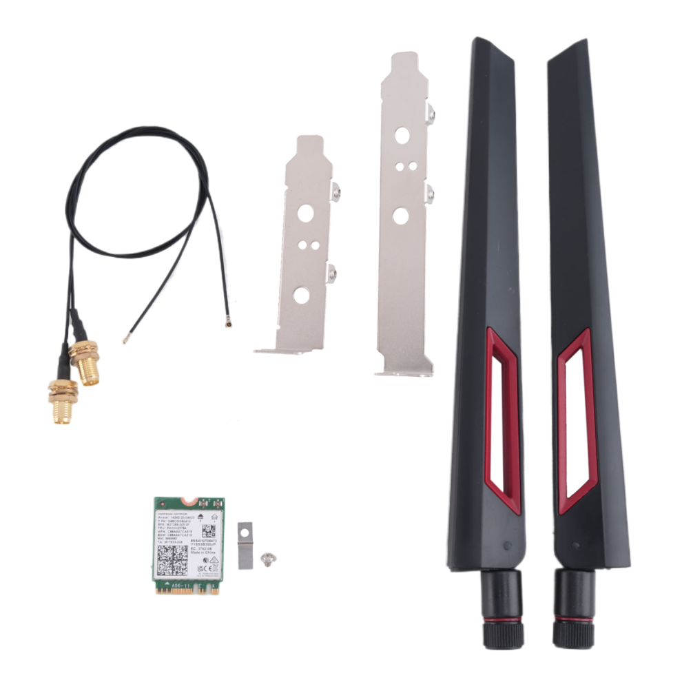 Llhappy-Wi-Fi 6E Ax210 Wireless Card 2400Mbps Bluetooth 5.2 Desktop Kit 802.11Ax 2.4G/5Ghz/6Ghz Ax210ngw,With 10Dbi Antenna 4851281197462