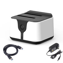 Dual Bay HDD dokovacia stanica One Click Offline Clone SATA to USB 3.0 pre 2,5/3,5 palcový SSD US Plug