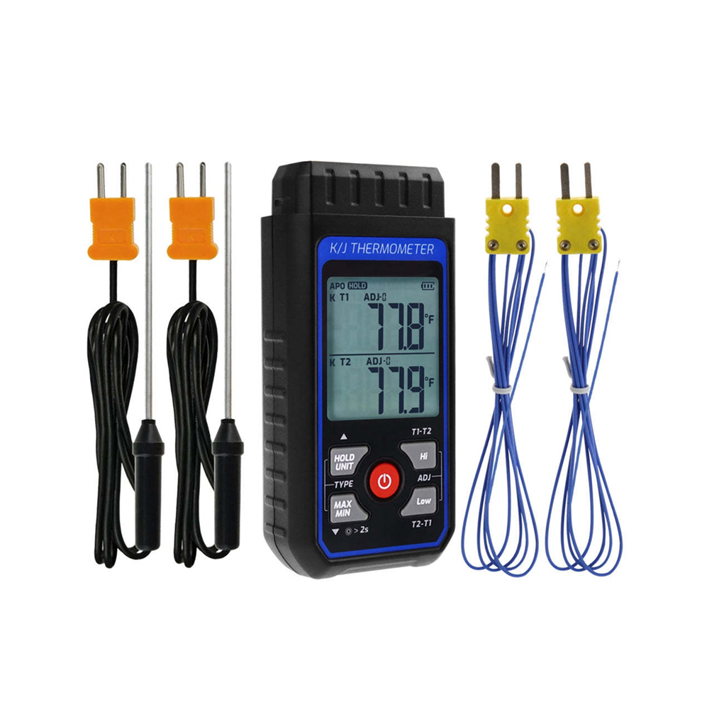 Spactz Llhappy-Thermocouple Thermometer Digital K Type With 4 Thermocouples, -328-2500? Measuring Range Hvac