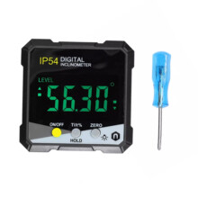 IP54 4X90 Digitale Inclinometer LCD Achtergrondverlichting Gradenboog Hellingmeter Hoekliniaal Enkelzijdige Elektronische Goniometer-Geel