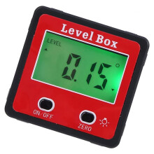 Digitale gradenboog Inclinometer Horizontale elektronische waterpasdoos Magnetische basis Meetgereedschap Rood