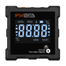 Digitale waterpas, gradenboog, hoekzoeker, hellingmeter met magnetische achtergrondverlichting, waterdicht