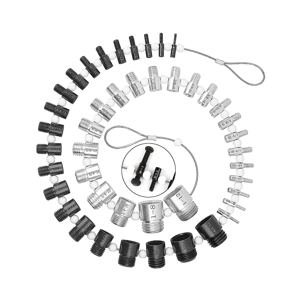 Llhappy-44Pcs Nut And Bolt - Standard Metric Male Female Gauge Accurate Measurements 4851281110614