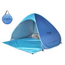 LEVORYEOU Strandtent Automatisch Open Familie Ultralicht Opvouwbaar Toeristenvis Kamperen Anti-UV Volledig Zonwering A