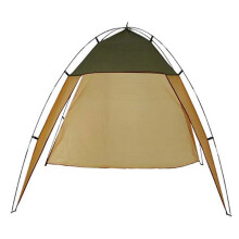 Tent Anti-UV Draagbare Zonwering Schuilplaats voor 3 Personen, Strand Strand Parasol Buiten Luifel, Bruin