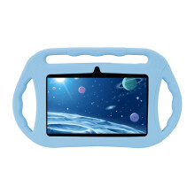 7 Inch Kids Tablet Quad Core Dual Camera 1GB+16GB Android10.0 Kinderen Leertablets Blauw US Plug