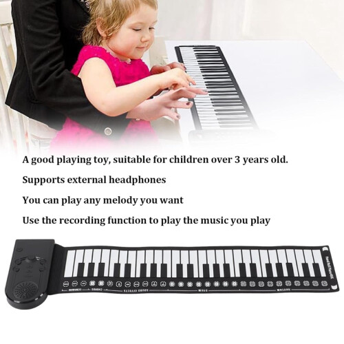 LLhappy-Keyboard Piano Roll Up Electric for Beginners Foldable 49 Keys Electronic 2