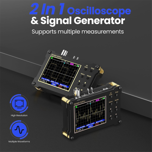 LLhappy-Handheld Digital Oscilloscope Built-in Function Generator,40MSa/S Sampling Rate,18MHz Bandwidth,Supports PWM,Persistence 1