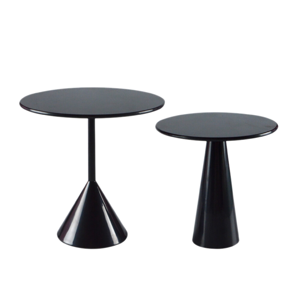 Lot de 2 mini meubles miniatures pour table à thé à l'échelle 1/6 pour Barbies Blyth, accessoires de décoration de maison de poupée, noir