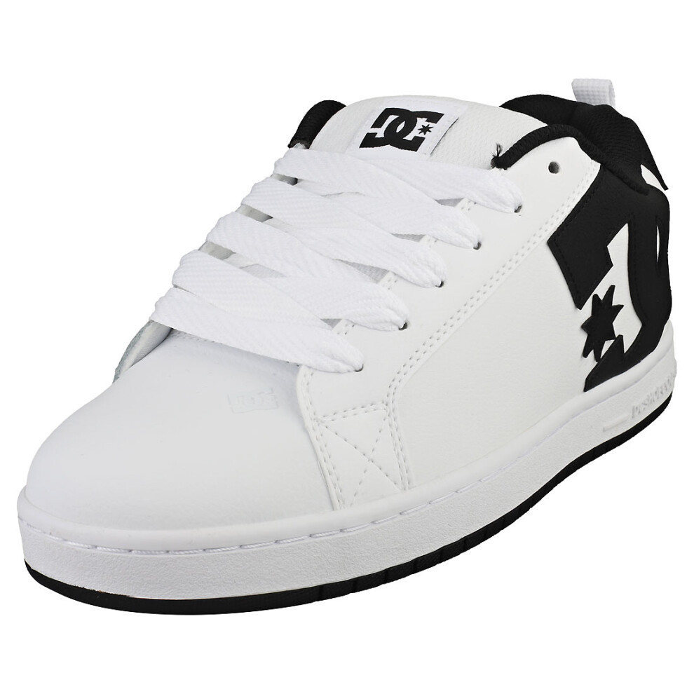 DC Shoes Court Graffik Mens Skate Trainers In White Black - 7.5 UK