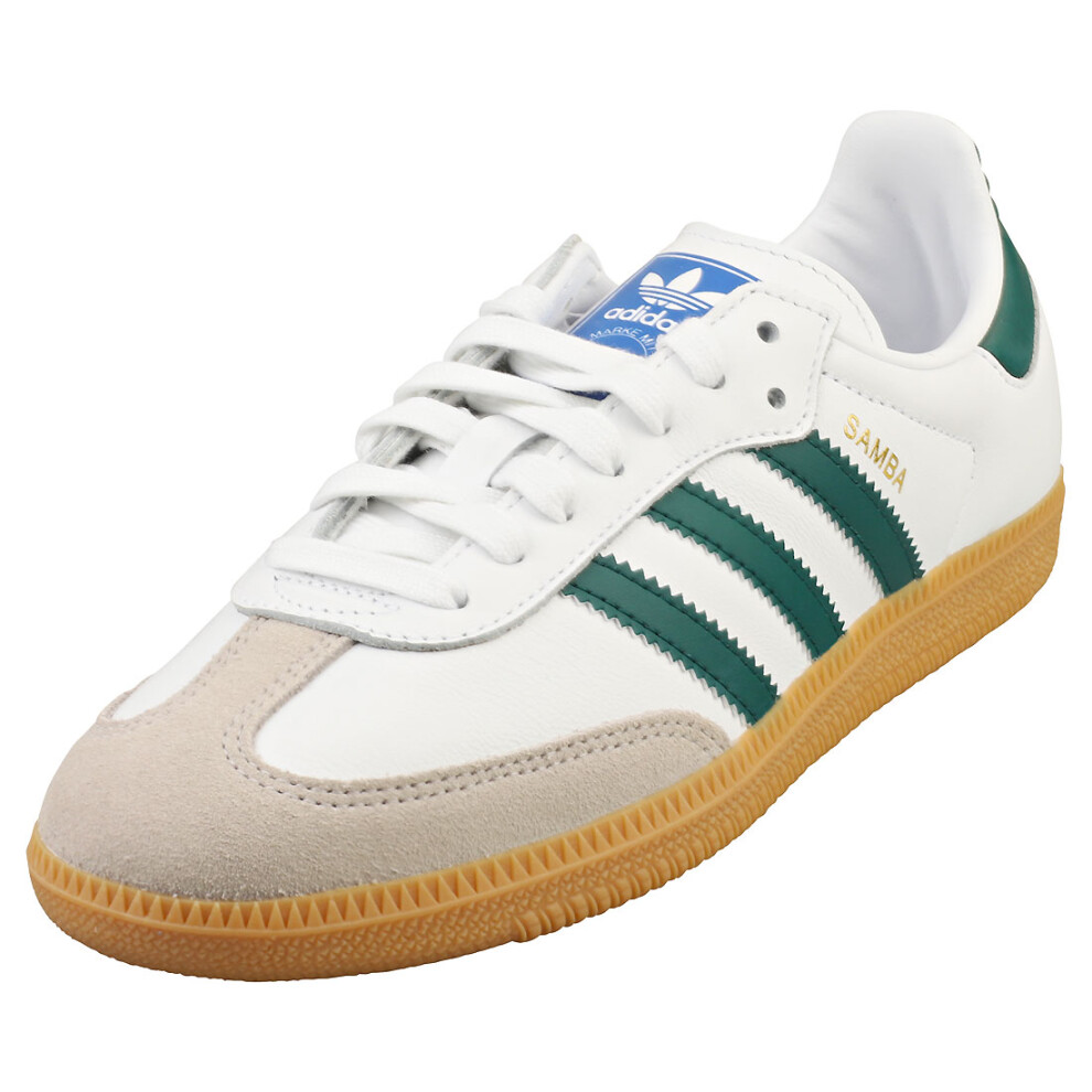 adidas Samba Og Womens Fashion Trainers in White Green - 3.5 UK