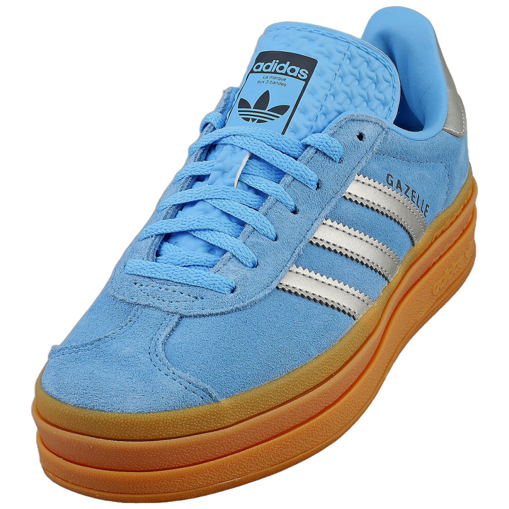 (3) adidas Gazelle Bold Womens Fashion Trainers in Blue Silver