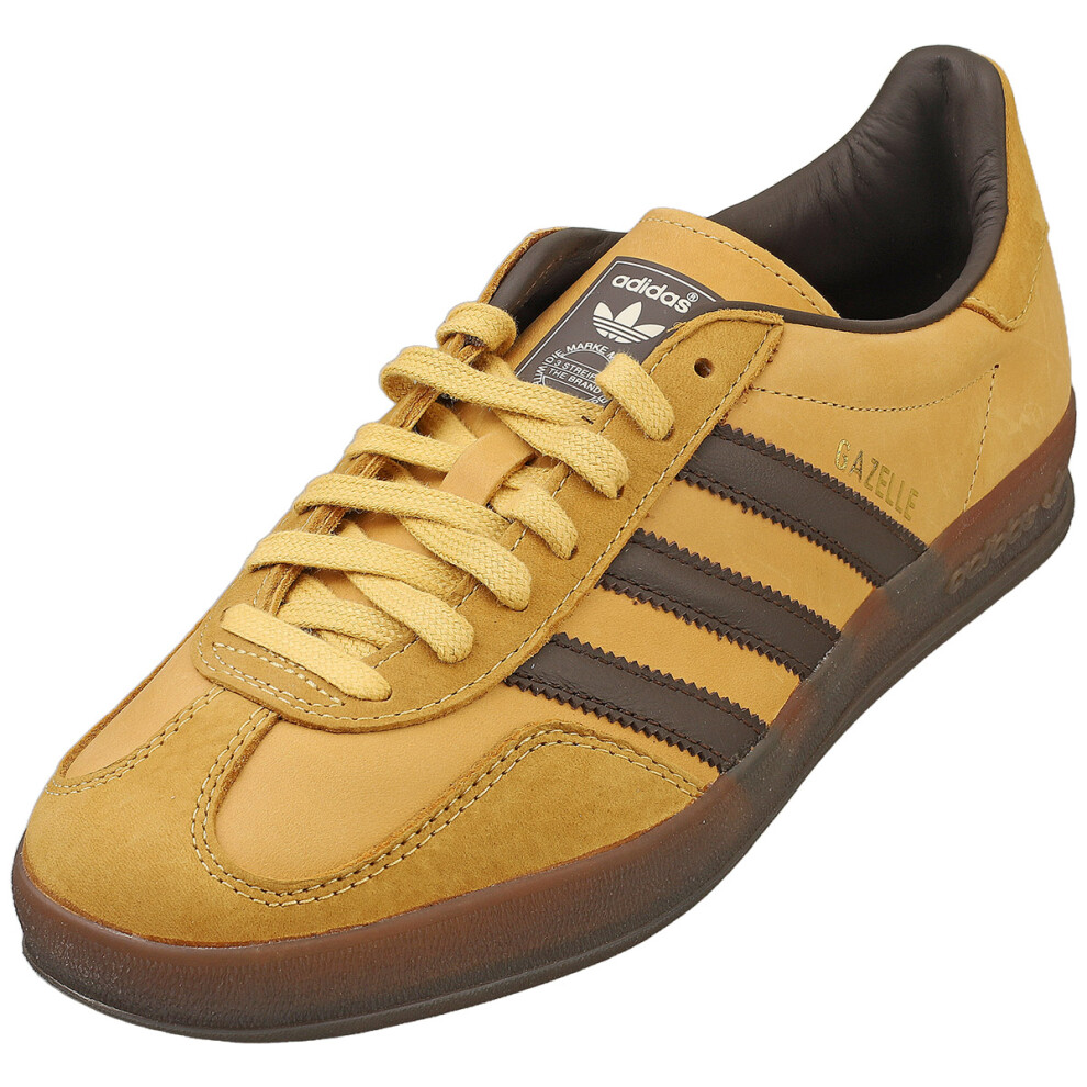 (7.5) adidas Gazelle Indoor Mens Fashion Trainers in Oat Brown