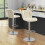(Beige) Modern Adjustable Bar Stools, Set of 2, PU Leather 1
