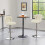(Beige) Modern Adjustable Bar Stools, Set of 2, PU Leather 4