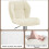 (Beige) Modern Adjustable Bar Stools, Set of 2, PU Leather 7