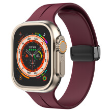 (Burgundy red, 38/40/41mm) Watch Bands,Magnetic band with Apple watch straps