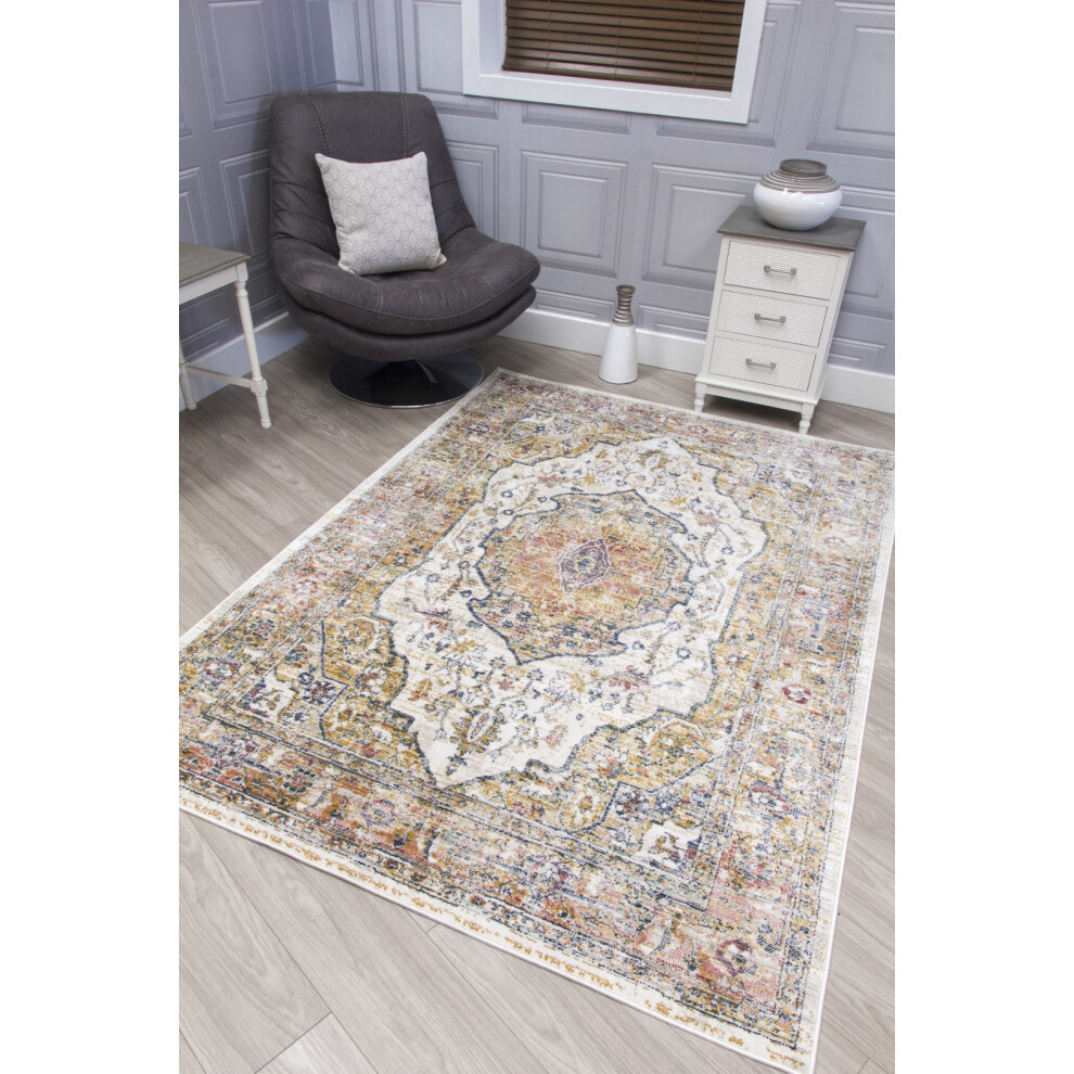 (80cm x 150cm, Natural) Boho Medallion Rug Large Small Living Room Mat-image-OPC-PFWT69Z-NEW