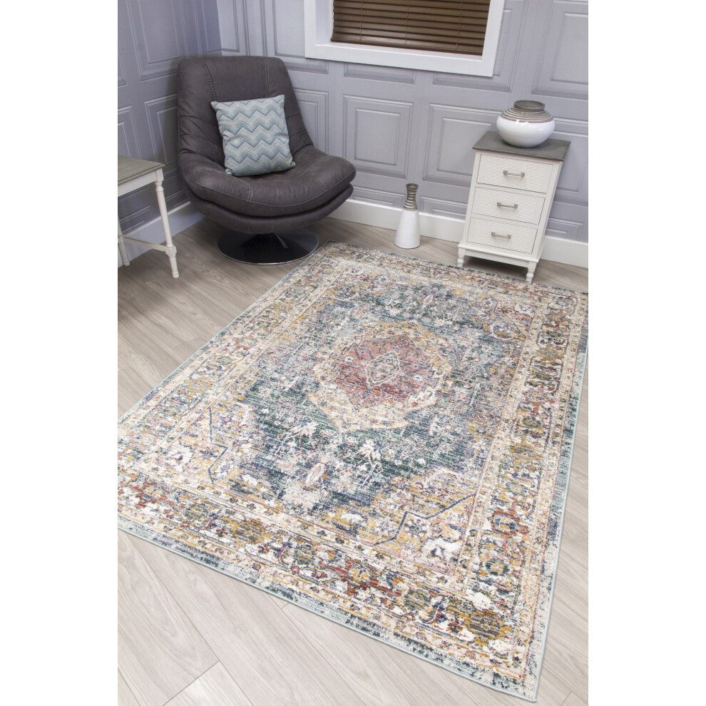 (67cm x 250cm, Green) Boho Medallion Rug Large Small Living Room Mat-image-OPC-PFWT69G-NEW
