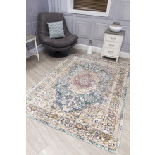 (240cm x 330cm, Green) Boho Medallion Rug Large Small Living Room Mat