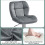 (Dark Grey) Modern Adjustable Bar Stools, Set of 2, PU Leather 4