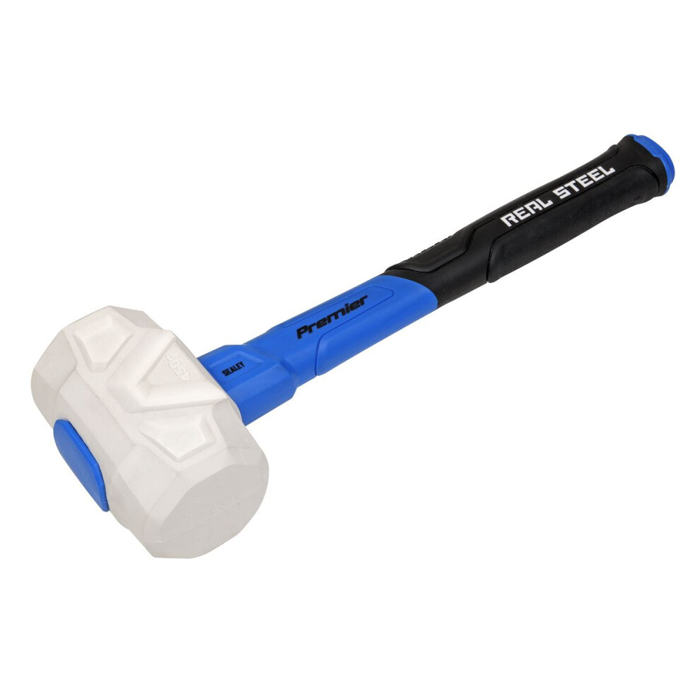 Sealey Premier Rubber Mallet with Fibreglass Shaft & Graphite Core 16oz RMG16