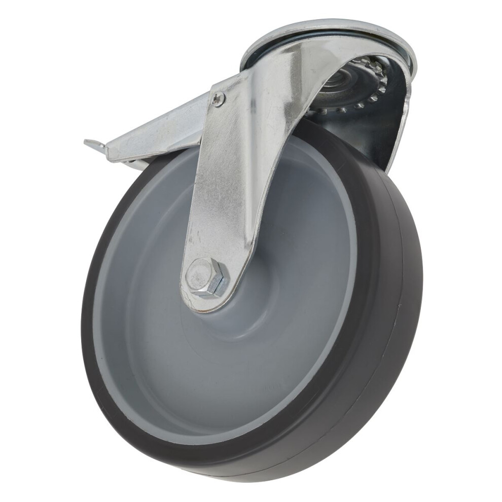 Sealey 100Mm Castor Wheel With Bolt Hole & Total Lock Scw2100sblem 5054630024917