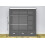 (205cm, Grey) Modern High Gloss Sliding door Wardrobe with Long LED 3