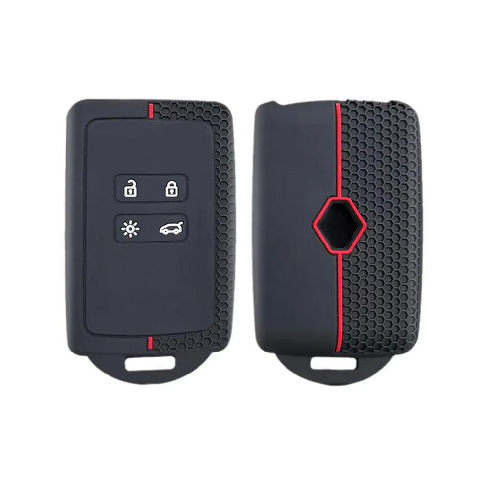 (A) Silicone Key Case Cover For Renault Austral Kadjar Clio Megane Captur Arkana Koleos Zoe Scenic Dacia Sandero Duster Logan Jogger Red/Blue 6904018563134