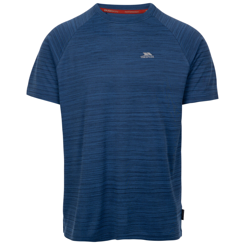 (3XL, Navy Marl) Trespass Mens Activewear Top Quickdry Leecana