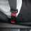 2PCS Universal Car Seat Belt Extender Buttons Black 3