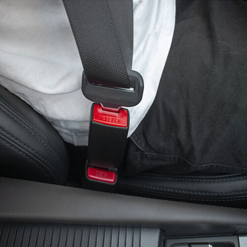 2PCS Universal Car Seat Belt Extender Buttons Black 2